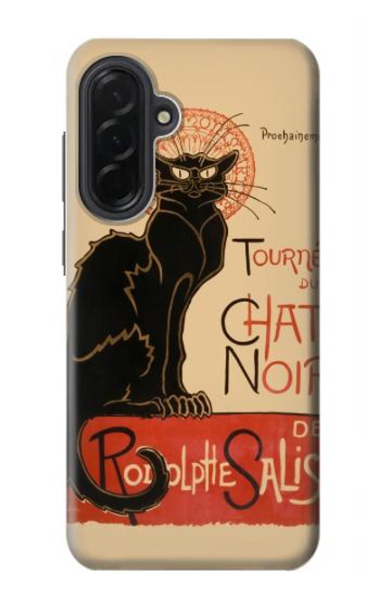 S2739 Chat Noir Noir Chat Millésime Etui Coque Housse pour Samsung Galaxy A36