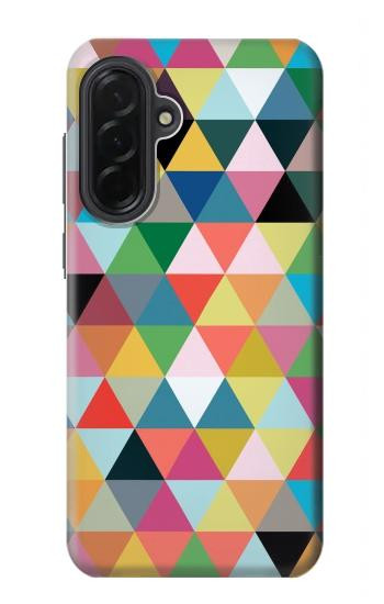 S3049 Triangles Couleurs vibrantes Etui Coque Housse pour Samsung Galaxy A36