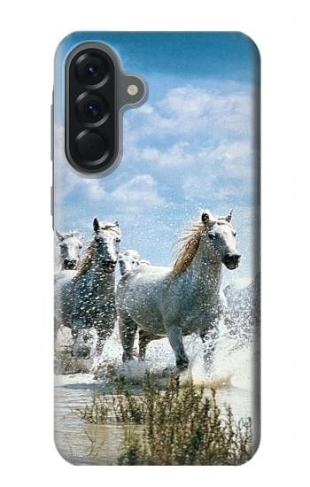 S0250 Cheval Blanc Etui Coque Housse pour Samsung Galaxy A56