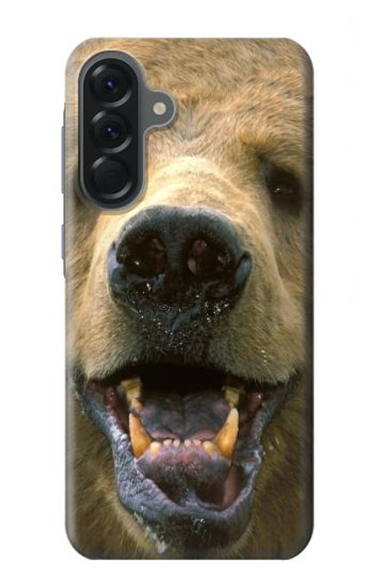 S0840 Grizzly Bear visage Etui Coque Housse pour Samsung Galaxy A56
