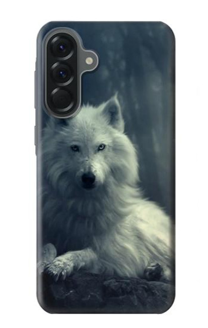S1516 Loup blanc Etui Coque Housse pour Samsung Galaxy A56