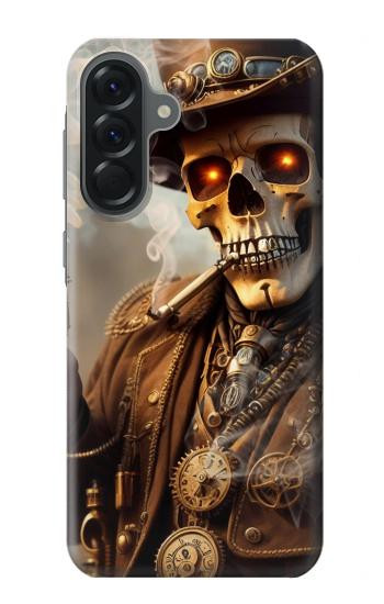 S3949 Crâne Steampunk Fumer Etui Coque Housse pour Samsung Galaxy A56