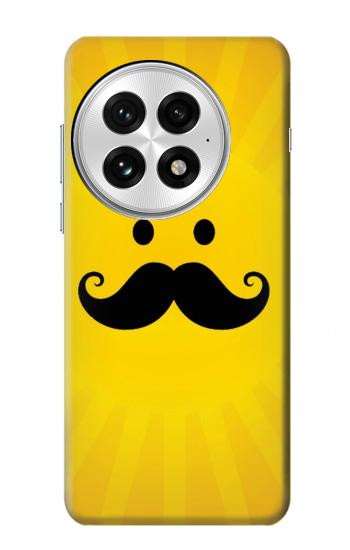 S1145 Soleil jaune Mustache Etui Coque Housse pour OnePlus 13