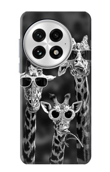 S2327 Girafes avec lunettes de soleil Etui Coque Housse pour OnePlus 13