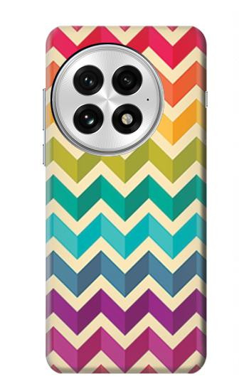 S2362 Arc en ciel coloré Shavron Zig zag Etui Coque Housse pour OnePlus 13