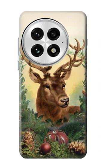 S2841 Renne de Noël millésimé Etui Coque Housse pour OnePlus 13