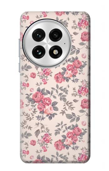 S3095 Motif Rose millésimé Etui Coque Housse pour OnePlus 13