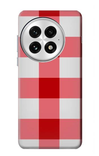 S3535 Rouge vichy Etui Coque Housse pour OnePlus 13