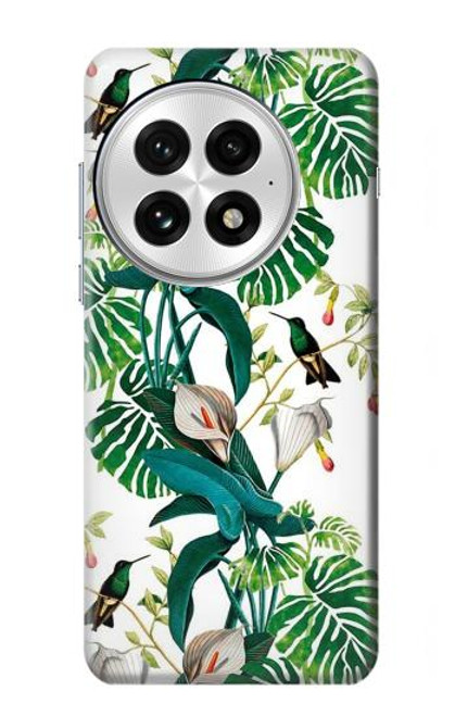 S3697 Oiseaux de la vie des feuilles Etui Coque Housse pour OnePlus 13