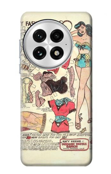 S3820 Poupée de papier de mode de cow-girl vintage Etui Coque Housse pour OnePlus 13