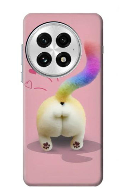 S3923 Queue d'arc-en-ciel de fond de chat Etui Coque Housse pour OnePlus 13
