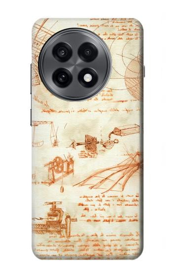 S0566 Dessin technique Da Vinci Etui Coque Housse pour OnePlus 13R