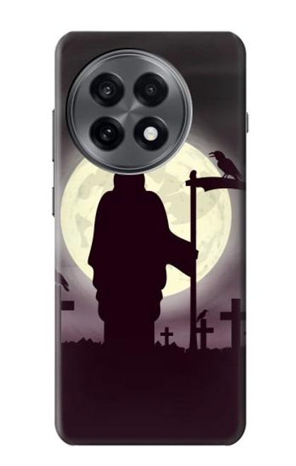 S3262 Lune de nuit faucheuse cimetière Etui Coque Housse pour OnePlus 13R