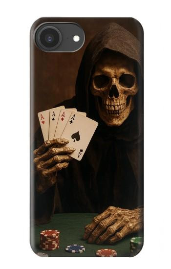 S3994 Gagner au poker avec la Faucheuse Etui Coque Housse pour iPhone 16e, 17e