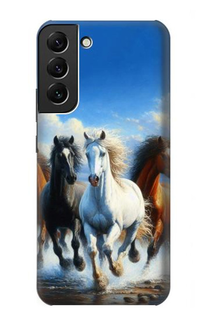 S3996 Cheval courant Etui Coque Housse pour Samsung Galaxy S22 Plus