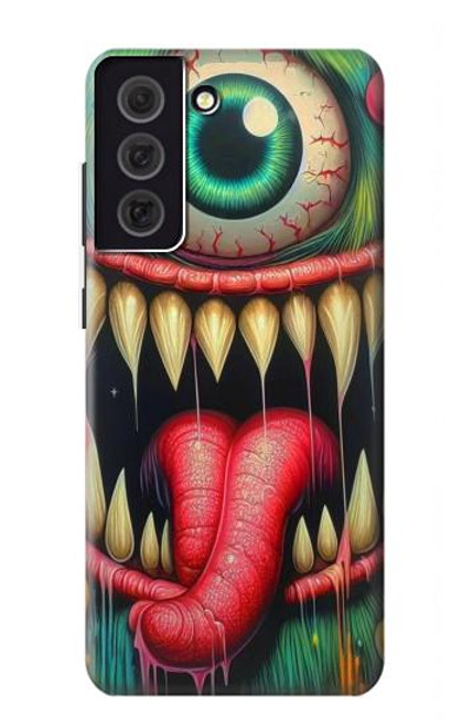 S4000 Graffiti mural monstre Etui Coque Housse pour Samsung Galaxy S21 FE 5G
