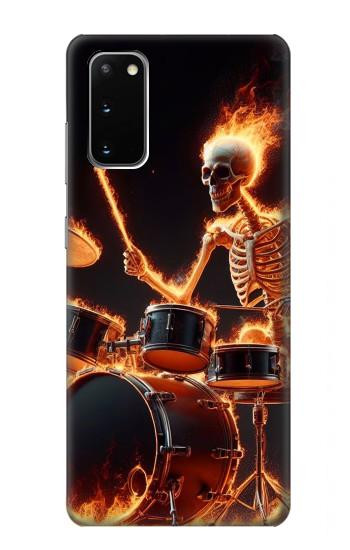 S3985 Batteur de crâne de feu Etui Coque Housse pour Samsung Galaxy S20