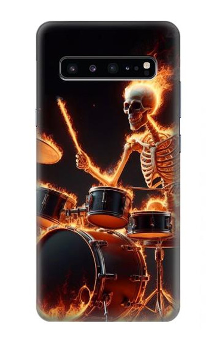 S3985 Batteur de crâne de feu Etui Coque Housse pour Samsung Galaxy S10 5G