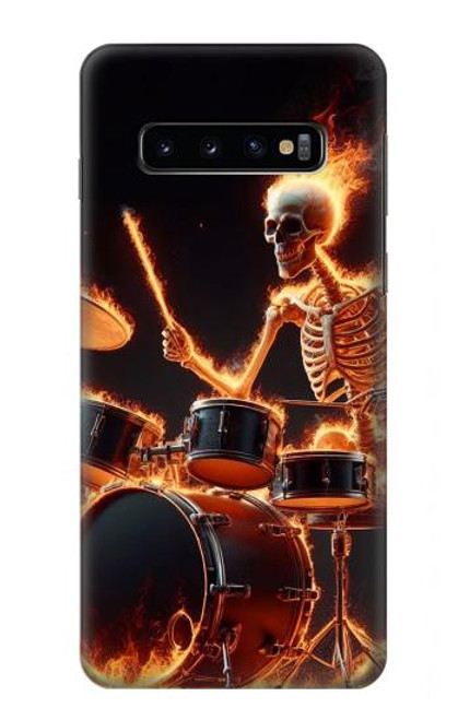S3985 Batteur de crâne de feu Etui Coque Housse pour Samsung Galaxy S10