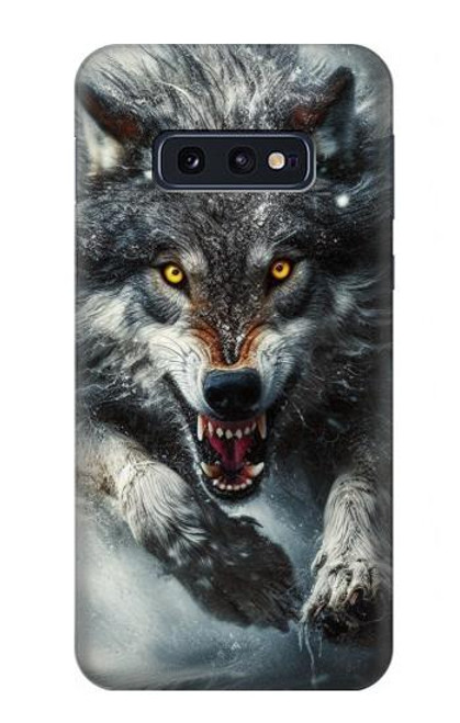 S3965 Loup en colère courant Etui Coque Housse pour Samsung Galaxy S10e