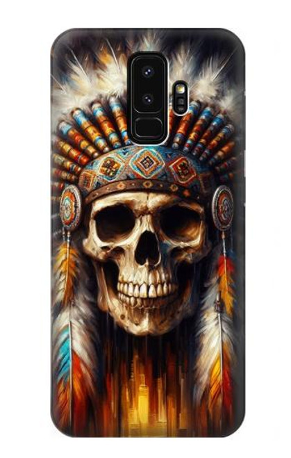S4016 Crâne amérindien Etui Coque Housse pour Samsung Galaxy S9 Plus