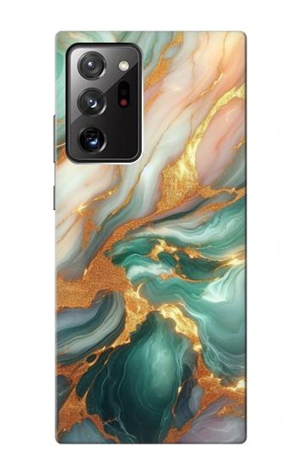 S3993 Vinages dorés en marbre vert Etui Coque Housse pour Samsung Galaxy Note 20 Ultra, Ultra 5G