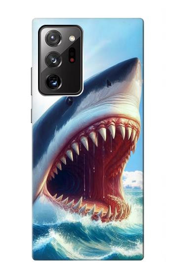 S4004 Peinture à l'huile Requin géant Etui Coque Housse pour Samsung Galaxy Note 20 Ultra, Ultra 5G