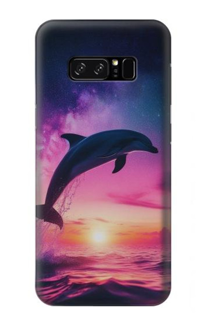 S3980 Dauphin, coucher de soleil, Voie lactée Etui Coque Housse pour Note 8 Samsung Galaxy Note8
