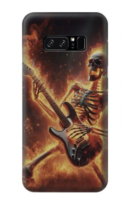 S3984 Squelette de feu jouant de la guitare Etui Coque Housse pour Note 8 Samsung Galaxy Note8