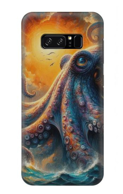 S4003 Peinture à l'huile géante Pieuvre Etui Coque Housse pour Note 8 Samsung Galaxy Note8