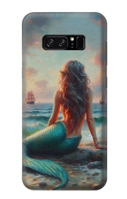 S4006 Peinture à l'huile Sirène Etui Coque Housse pour Note 8 Samsung Galaxy Note8