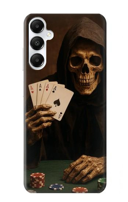 S3994 Gagner au poker avec la Faucheuse Etui Coque Housse pour Samsung Galaxy A05s