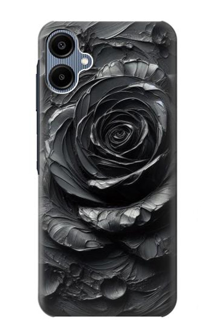 S3969 Rose noire, coup de pinceau dur Etui Coque Housse pour Samsung Galaxy A06