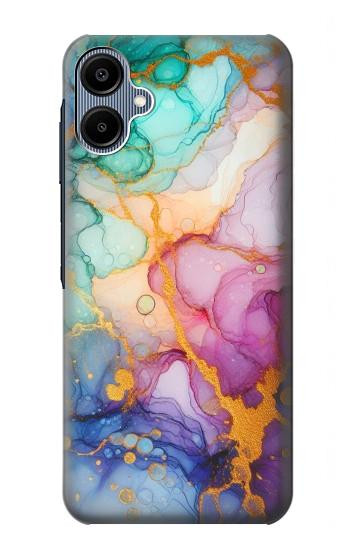 S4001 Lilas abstrait multicolore, émeraude Etui Coque Housse pour Samsung Galaxy A06