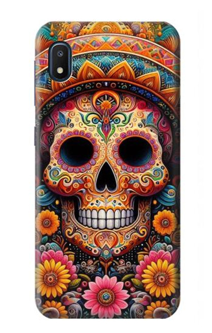 S3999 Peinture de crâne mexicain Etui Coque Housse pour Samsung Galaxy A10e