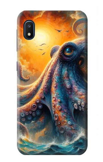 S4003 Peinture à l'huile géante Pieuvre Etui Coque Housse pour Samsung Galaxy A10e