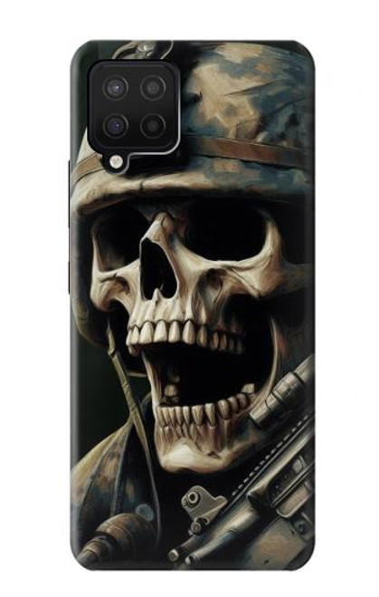 S4017 Crâne de soldat Etui Coque Housse pour Samsung Galaxy A12
