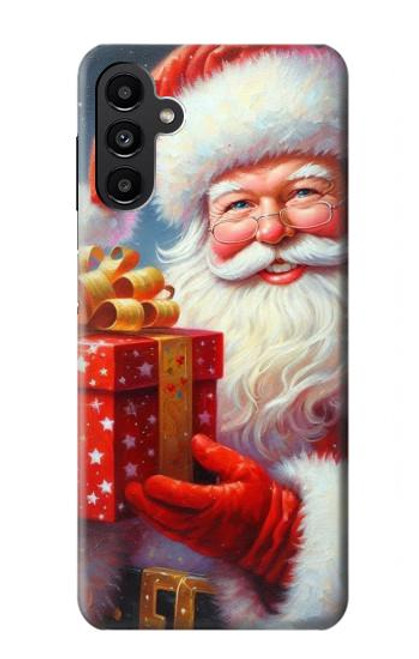 S4029 Coffret cadeau de Noël avec Père Noël souriant Etui Coque Housse pour Samsung Galaxy A13 5G