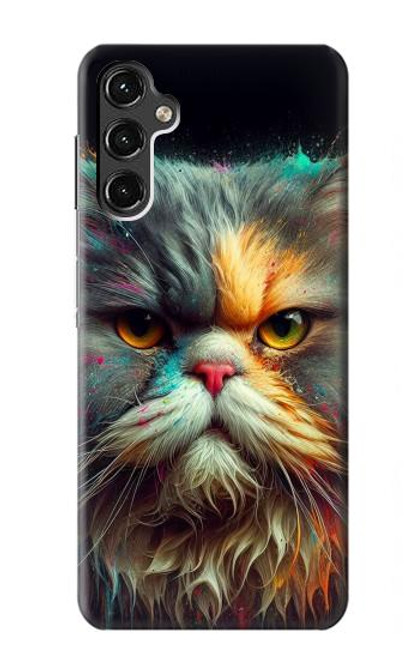 S3971 Chat peint en couleur Etui Coque Housse pour Samsung Galaxy A14 5G