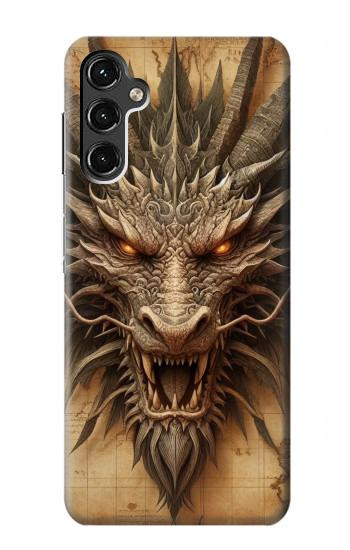 S3981 Vieille carte avec tête de dragon Etui Coque Housse pour Samsung Galaxy A14 5G