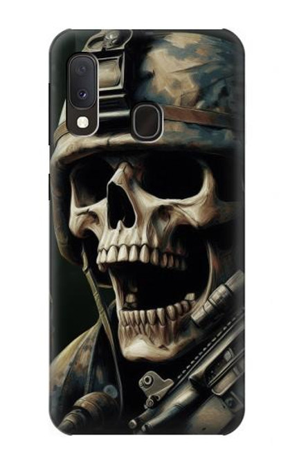 S4017 Crâne de soldat Etui Coque Housse pour Samsung Galaxy A20e