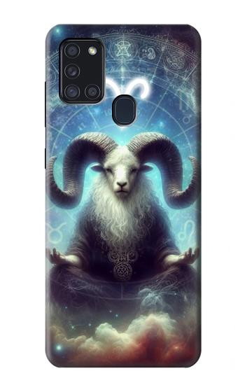 S4002 Signe du zodiaque mystique Bélier Etui Coque Housse pour Samsung Galaxy A21s