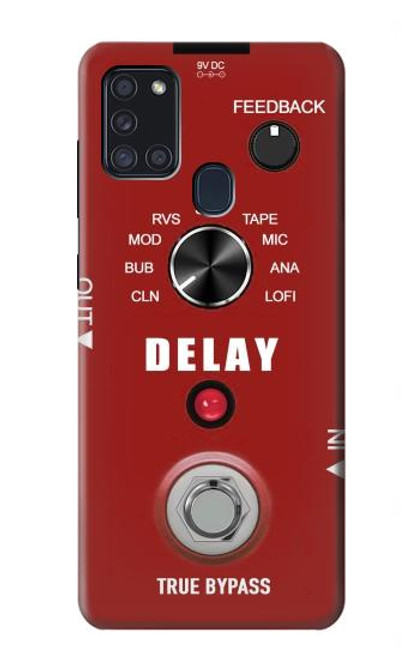 S4011 Graphique de guitare analogique rouge avec delay Etui Coque Housse pour Samsung Galaxy A21s