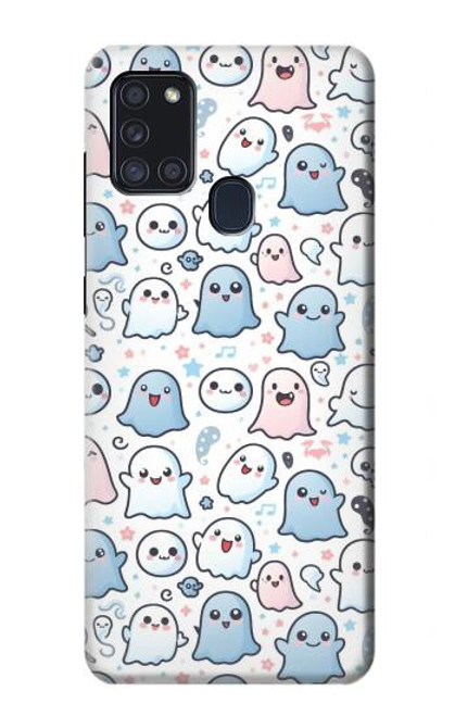 S4013 Motif fantôme mignon et harmonieux Etui Coque Housse pour Samsung Galaxy A21s