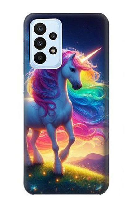 S3977 Licorne colorée Etui Coque Housse pour Samsung Galaxy A23