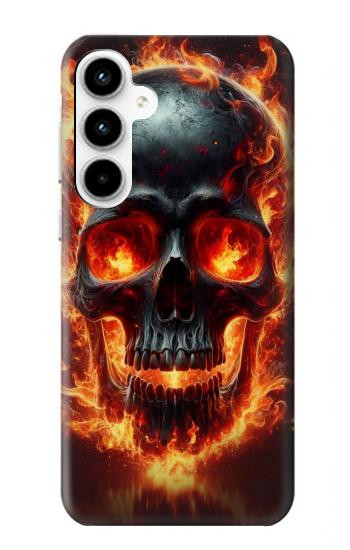 S3986 Crâne de feu Etui Coque Housse pour Samsung Galaxy A35 5G