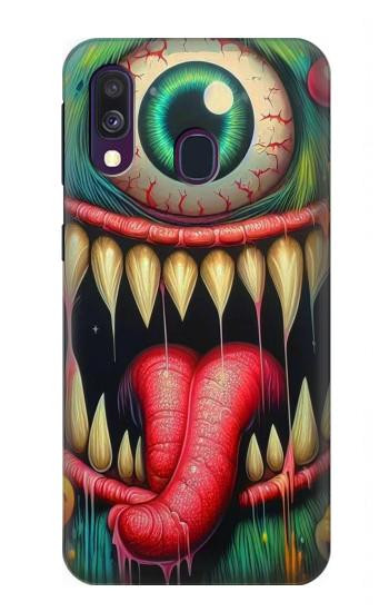 S4000 Graffiti mural monstre Etui Coque Housse pour Samsung Galaxy A40