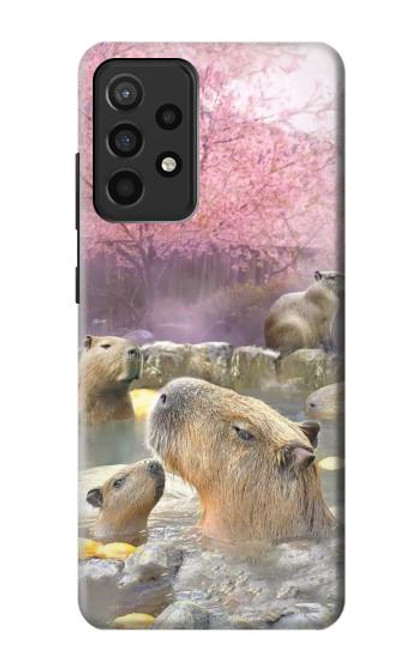 S4030 Source chaude de capybara Etui Coque Housse pour Samsung Galaxy A52, Galaxy A52 5G