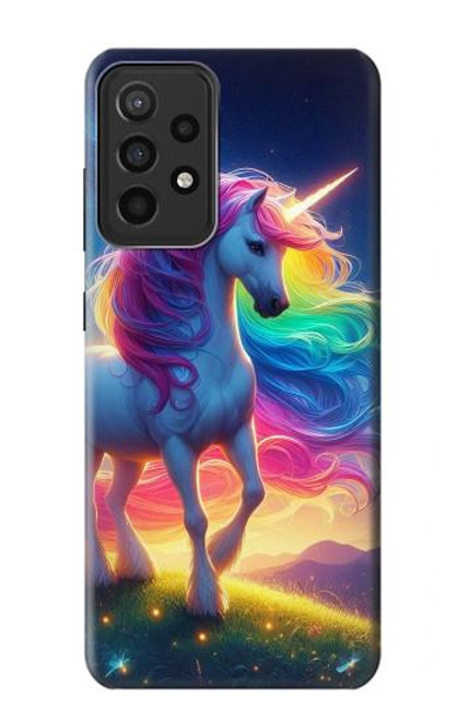 S3977 Licorne colorée Etui Coque Housse pour Samsung Galaxy A52s 5G