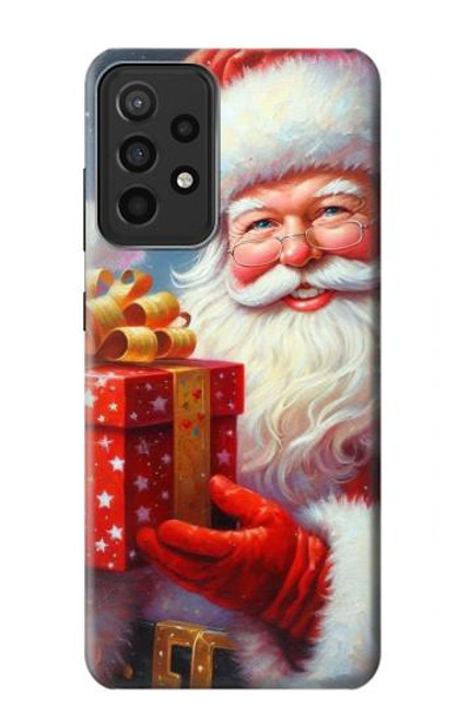 S4029 Coffret cadeau de Noël avec Père Noël souriant Etui Coque Housse pour Samsung Galaxy A52s 5G